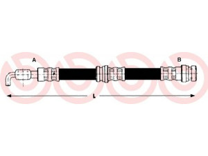 BREMBO T 86 003 stabdžių žarnelė 
 Stabdžių sistema -> Stabdžių žarnelės
BFH5148, 58914, LH0495