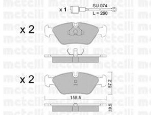 METELLI 22-0091-0K stabdžių trinkelių rinkinys, diskinis stabdys 
 Techninės priežiūros dalys -> Papildomas remontas