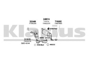 KLARIUS 900480E išmetimo sistema 
 Išmetimo sistema -> Išmetimo sistema, visa