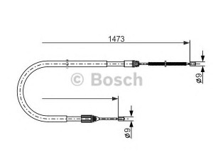 BOSCH 1 987 477 636 trosas, stovėjimo stabdys 
 Stabdžių sistema -> Valdymo svirtys/trosai
77 00 420 314, 77 00 424 472, 77 00 846 156