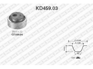 SNR KD459.03 paskirstymo diržo komplektas 
 Techninės priežiūros dalys -> Papildomas remontas
0829-54, 0831-14, 0831-Q4, 0829-54