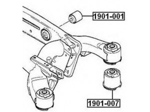 ASVA 1901-007 valdymo svirties/išilginių svirčių įvorė 
 Ašies montavimas/vairavimo mechanizmas/ratai -> Valdymo svirtis/pasukamosios svirties sujungimas -> Montavimas/sutvirtinimas
33316770454