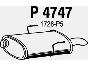 FENNO P4747 galinis duslintuvas 
 Išmetimo sistema -> Duslintuvas
1726-AL, 1726-J7