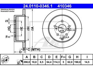 ATE 24.0110-0346.1 stabdžių diskas 
 Stabdžių sistema -> Diskinis stabdys -> Stabdžių diskas
42431-28130