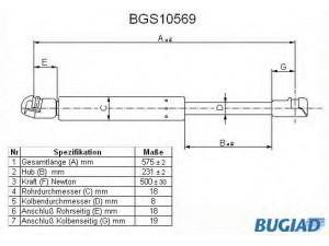 BUGIAD BGS10569 dujinė spyruoklė, bagažinė 
 Priedai -> Bagažinė/pakrovimo skyrius
8A9827552D