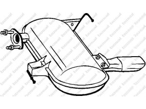 BOSAL 247-009 galinis duslintuvas 
 Išmetimo sistema -> Duslintuvas
18 10 7 549 428, 18 30 7 577 214