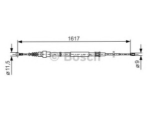 BOSCH 1 987 477 255 trosas, stovėjimo stabdys 
 Stabdžių sistema -> Valdymo svirtys/trosai
8N0 609 721 C, 8N0 609 721 F, 8N0 609 721 C