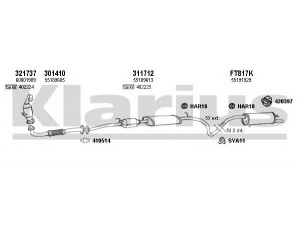 KLARIUS 330876U išmetimo sistema 
 Išmetimo sistema -> Išmetimo sistema, visa
