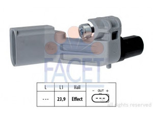 FACET 9.0464 jutiklis, alkūninio veleno impulsas; impulso jutiklis, smagratis 
 Elektros įranga -> Jutikliai
MN-980249, MN-980339, MN-980415