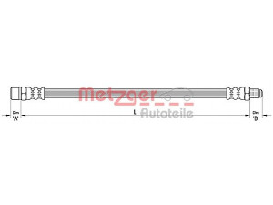 METZGER 4110366 stabdžių žarnelė 
 Stabdžių sistema -> Stabdžių žarnelės
30637472, 31257711