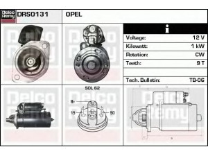 DELCO REMY DRS0131 starteris 
 Elektros įranga -> Starterio sistema -> Starteris
1202100, 1202108, 120233, 1202957