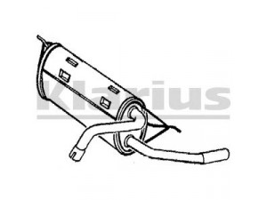 KLARIUS 210502 galinis duslintuvas 
 Išmetimo sistema -> Duslintuvas
2458959, 3458959, 34589599