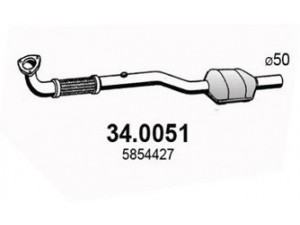 ASSO 34.0051 katalizatoriaus keitiklis 
 Išmetimo sistema -> Katalizatoriaus keitiklis
55351324, 55353179, 5854218, 5854425