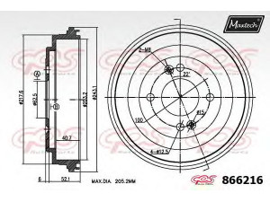 MAXTECH 866216.0000 stabdžių būgnas
584111G000