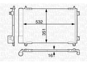 MAGNETI MARELLI 350203613000 kondensatorius, oro kondicionierius 
 Oro kondicionavimas -> Kondensatorius
6455CW, 96483015, 9648301580