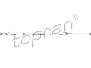 TOPRAN 722 072 trosas, stovėjimo stabdys 
 Stabdžių sistema -> Valdymo svirtys/trosai
4745 N9