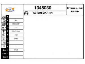 SNRA 1345030 stabdžių apkaba