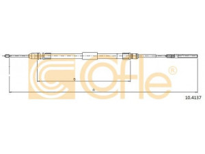 COFLE 10.4137 trosas, stovėjimo stabdys 
 Stabdžių sistema -> Valdymo svirtys/trosai
34411165021