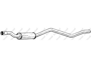BOSAL 282-531 vidurinis duslintuvas 
 Išmetimo sistema -> Duslintuvas
155 253 209