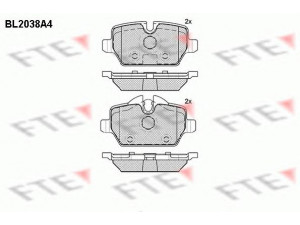 FTE BL2038A4 stabdžių trinkelių rinkinys, diskinis stabdys 
 Techninės priežiūros dalys -> Papildomas remontas
34 21 6 767 145, 34 21 6 767 146