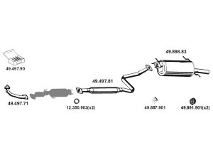 EBERSPÄCHER 492058 išmetimo sistema 
 Išmetimo sistema -> Išmetimo sistema, visa