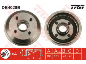 TRW DB4028B stabdžių būgnas 
 Stabdžių sistema -> Būgninis stabdys -> Stabdžių būgnas
1045392, 1045654, 3052385, 6176743