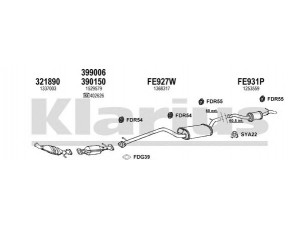 KLARIUS 361617U išmetimo sistema 
 Išmetimo sistema -> Išmetimo sistema, visa