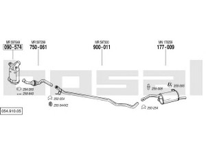 BOSAL 054.910.05 išmetimo sistema 
 Išmetimo sistema -> Išmetimo sistema, visa