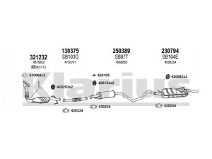 KLARIUS 750129E išmetimo sistema 
 Išmetimo sistema -> Išmetimo sistema, visa