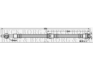 BORG & BECK BBH7796 stabdžių žarnelė 
 Stabdžių sistema -> Stabdžių žarnelės
58812-26261, 58812-26361