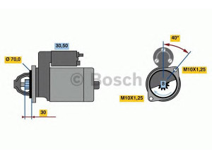 BOSCH 0 986 023 720 starteris 
 Elektros įranga -> Starterio sistema -> Starteris
M 0 T 86581, M 000 T 86581, 31100-80G10