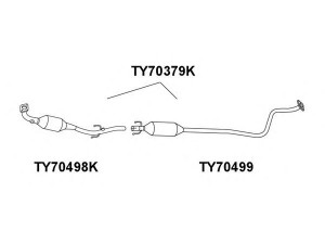 VENEPORTE TY70379K katalizatoriaus keitiklis
174100J010, 1741023061