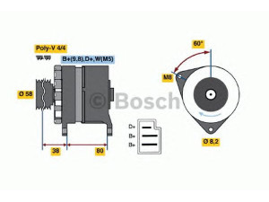 BOSCH 0 986 039 711 kintamosios srovės generatorius 
 Elektros įranga -> Kint. sr. generatorius/dalys -> Kintamosios srovės generatorius
23100 Q9000