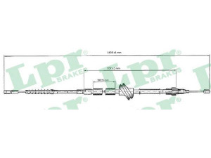 LPR C0033B trosas, stovėjimo stabdys 
 Stabdžių sistema -> Valdymo svirtys/trosai
4A0609721F, 4A0609721F