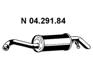 EBERSPÄCHER 04.291.84 galinis duslintuvas 
 Išmetimo sistema -> Duslintuvas
1 496 891, 6 493 602, 6 812 215