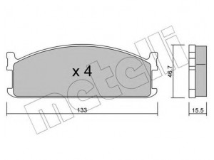 METELLI 22-0265-0 stabdžių trinkelių rinkinys, diskinis stabdys 
 Techninės priežiūros dalys -> Papildomas remontas
94137937, 94337740, 94337742, 8941301450
