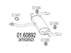 MTS 01.60892 galinis duslintuvas 
 Išmetimo sistema -> Duslintuvas
287002E623