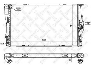 STELLOX 10-25581-SX radiatorius, variklio aušinimas 
 Aušinimo sistema -> Radiatorius/alyvos aušintuvas -> Radiatorius/dalys
17 11 7 556 339, 17117521046, 17117521931