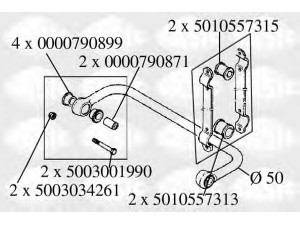 SASIC T251020 remonto komplektas, stabilizatoriaus pakaba