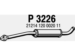 FENNO P3226 vidurinis duslintuvas 
 Išmetimo sistema -> Duslintuvas
21214120002000, 21214120002011