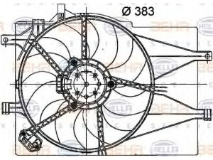HELLA 8EW 351 040-741 ventiliatorius, radiatoriaus 
 Aušinimo sistema -> Oro aušinimas
51702435