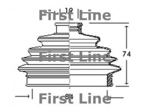 FIRST LINE FCB2001 gofruotoji membrana, kardaninis velenas 
 Ratų pavara -> Gofruotoji membrana
