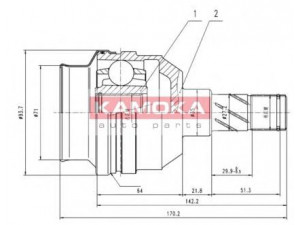 KAMOKA 8009 jungčių komplektas, kardaninis velenas 
 Ratų pavara -> Sujungimai/komplektas
03 74 195200, 3 74 118, 3 74 195