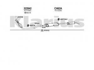 KLARIUS 220053U išmetimo sistema 
 Išmetimo sistema -> Išmetimo sistema, visa