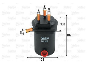 VALEO 587555 kuro filtras 
 Techninės priežiūros dalys -> Papildomas remontas
7701061577