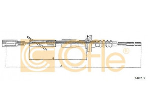 COFLE 1402.3 sankabos trosas 
 Dviratė transporto priemonės -> Kabeliai ir tachometro velenaai -> Sankabos trosas
46406430, 46406436