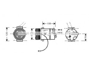 AVA QUALITY COOLING OLK287 kompresorius, oro kondicionierius 
 Oro kondicionavimas -> Kompresorius/dalys
1854073, 1854085, 90534647, 9114942