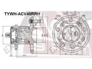 ASVA TYWH-ACV40RRH rato stebulė 
 Ašies montavimas/vairavimo mechanizmas/ratai -> Rato stebulė/montavimas -> Rato stebulė
42450-06040, 42450-48010, 42450-48011