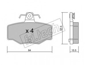 fri.tech. 207.0 stabdžių trinkelių rinkinys, diskinis stabdys 
 Techninės priežiūros dalys -> Papildomas remontas
44060-3F025, 44060-3F085, 44060-70J26