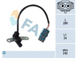 FAE 79021 jutiklis, alkūninio veleno impulsas; RPM jutiklis, variklio valdymas 
 Variklis -> Variklio elektra
77 00 747 548, 77 00 855 719